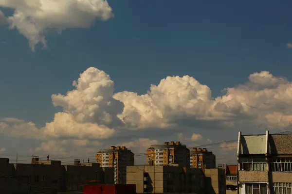 Por Sol Sobre Cidade — Fotografia de Stock