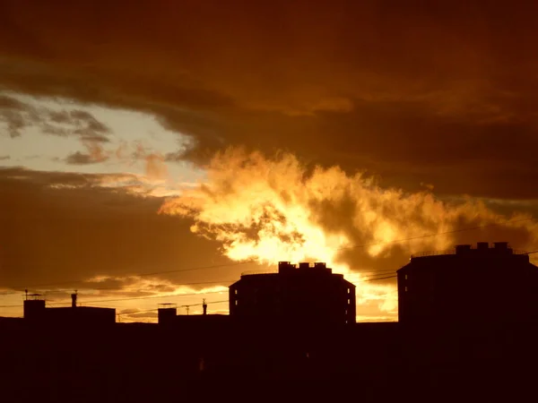 Tramonto Sulla Città — Foto Stock