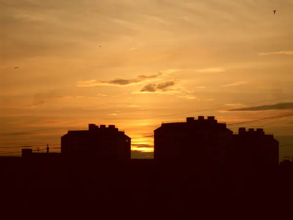 街中の夕日 — ストック写真