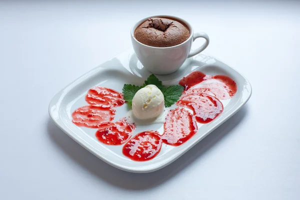 Muffin dondurma ile: