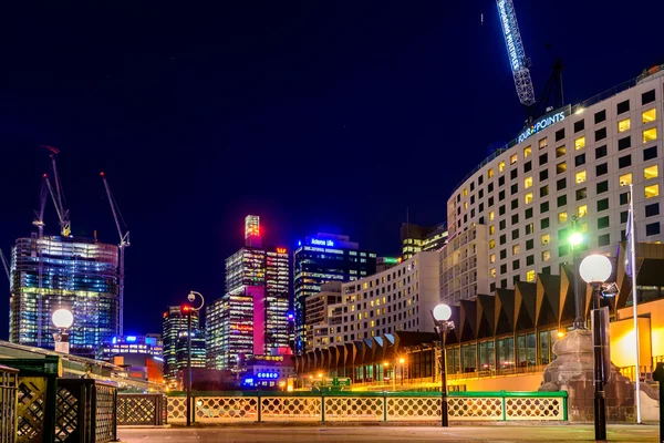 Sydney city skyline at night — Stock Photo, Image