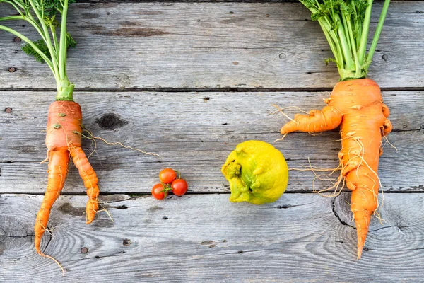 Verduras de moda en madera de granero — Foto de Stock