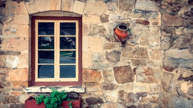 Hahndorf saksı ile eski ev pencere
