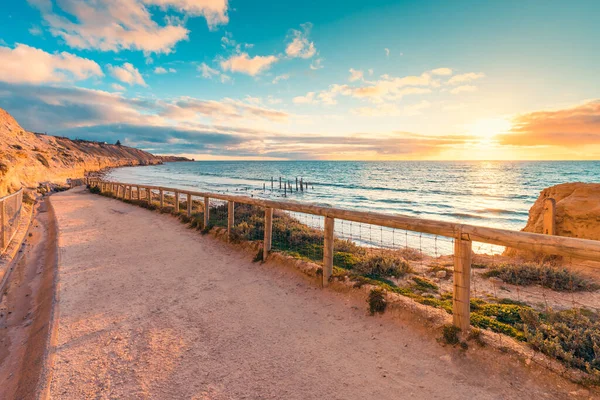 Port Willunga Beach Walking Trail Sunset Dél Ausztrália — Stock Fotó