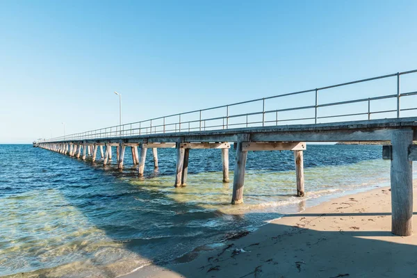 Iconico Molo Marion Bay Tramonto Durante Stagione Estiva Penisola Yorke — Foto Stock