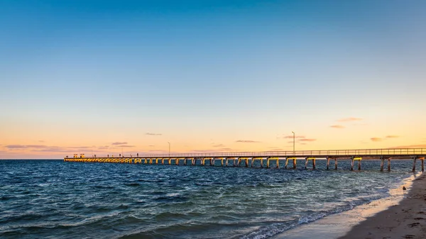 Iconico Molo Marion Bay Tramonto Durante Stagione Estiva Penisola Yorke — Foto Stock