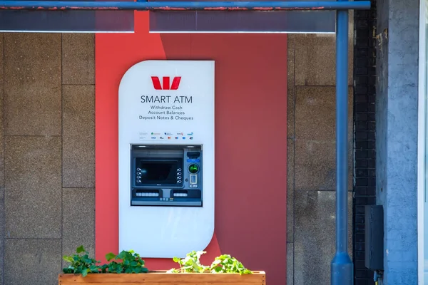 Adelaida Australia Meridional Agosto 2019 Westpac Bank Sucursal Atm Visto — Foto de Stock