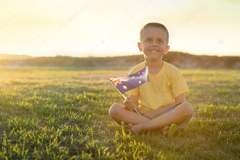Kid with Australian Flag