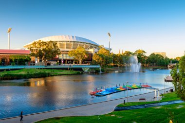 Adelaide Oval and River Torrens Foot Bridge clipart