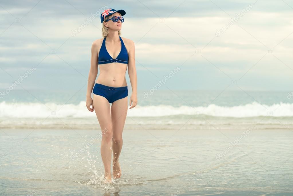 Australian girl at the beach