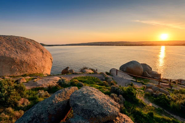Sunset over the Victor Harbor — Stock Photo, Image