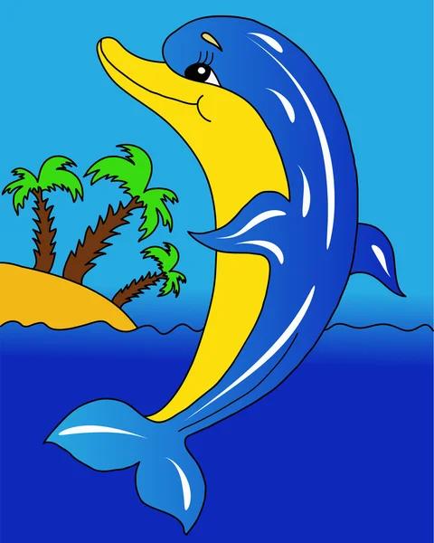 Delfininsel. — Stockvektor
