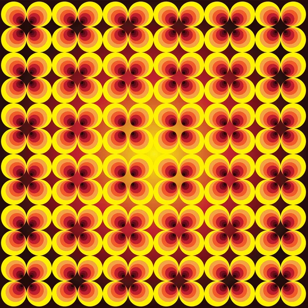 Farklı renklerde geometrik desen daireler.