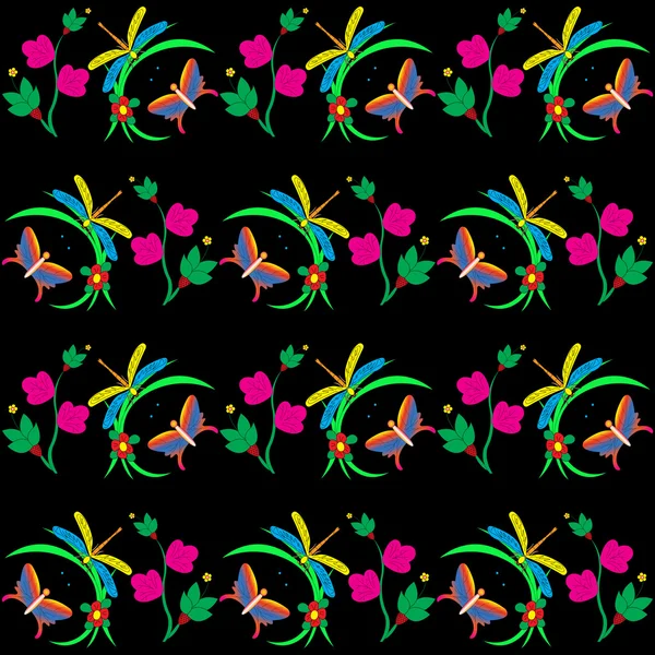 Yusufçuk ve kelebek deseni