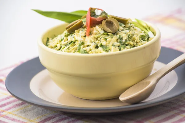 Cheese salad with eggs — Stock Photo, Image