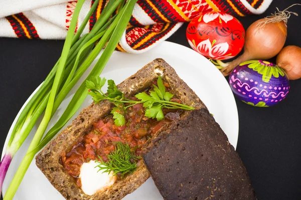 Traditionele suikerbieten tomatensoep — Stockfoto