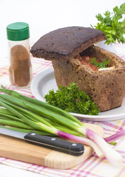 Traditionelle Rüben-Tomatensuppe — Stockfoto