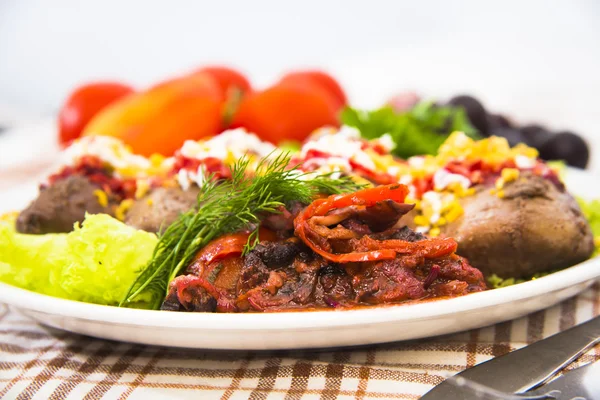 Baked pork kidneys — Stock Photo, Image