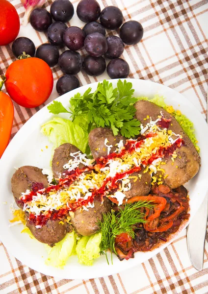Baked pork kidneys — Stock Image Baked pork kidneys Stock Image