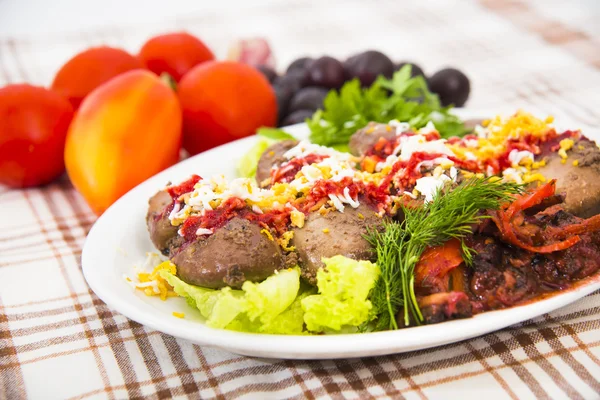 Baked pork kidneys — Stock Image Baked pork kidneys Stock Picture