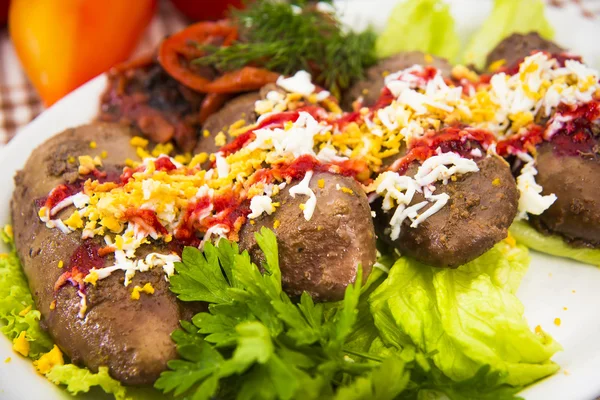 Baked pork kidneys — Stock Image Baked pork kidneys Stock Picture