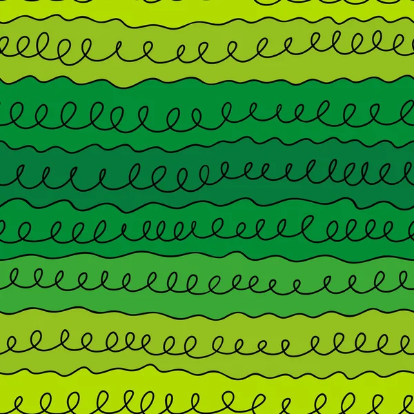 Locken Linie auf grünem Hintergrund — Stockvektor