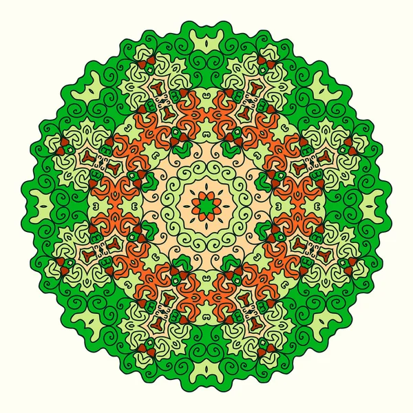 Ornamento octogonal redondo — Vector de stock