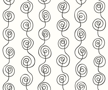 curls line on a light background clipart