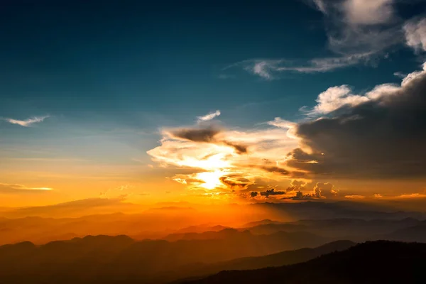 Majestic Mountains Landscape Sunset Sky Clouds Chiang — Stock Photo, Image