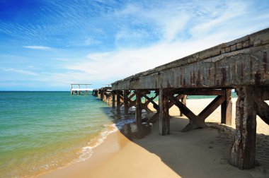 Altında pier Sunrise