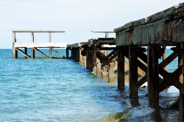 Altında pier Sunrise