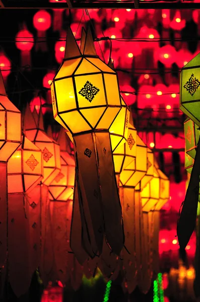 Colorful Lantern Festival or Yee Peng Festival — Stock Photo, Image