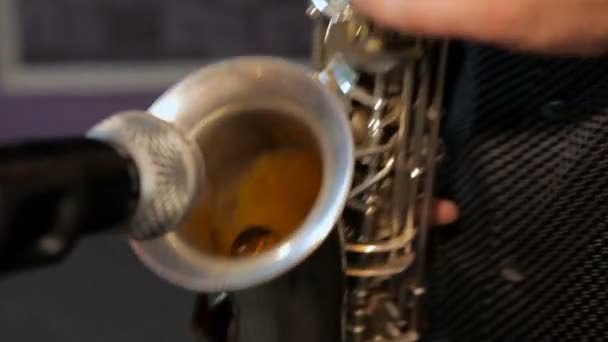 Doigts jouer le saxophone . — Video