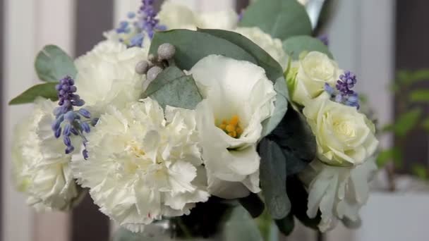 在其所有的荣耀的婚礼花束 — 图库视频影像