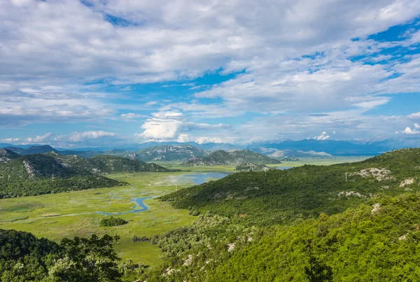 Landscape Lake Skadar mountains in the background