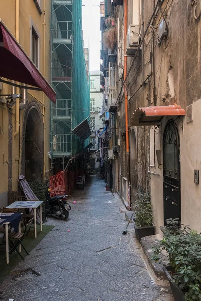 Narrow City Street Old House Naples — Stock Photo, Image