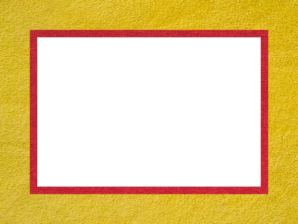 Dekoratif dikdörtgen çerçevenin sarı-kırmızı dokusu ve yaratıcılık için serbest beyaz alan.