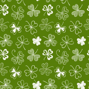 Üç yapraklı yonca ile sorunsuz arka plan