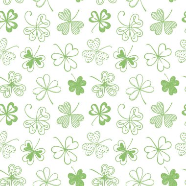 Üç yapraklı yonca ile sorunsuz arka plan