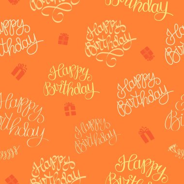 Çizilmiş Happy Birthday desen el