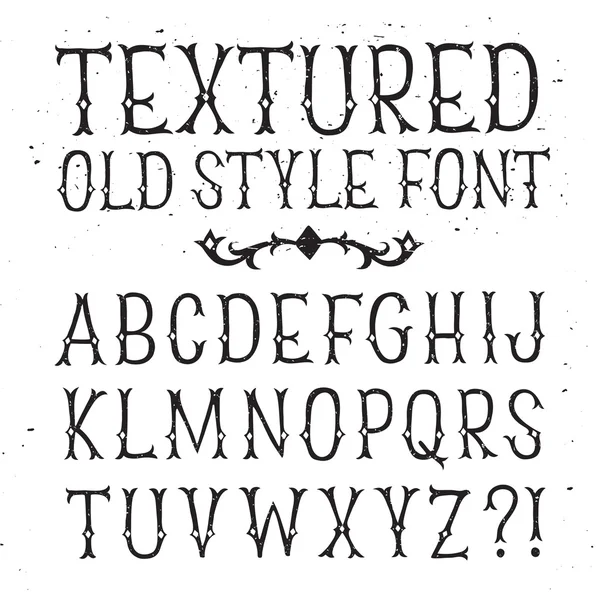Ручний намальований старий текстурний шрифт — стоковий вектор