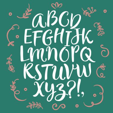 Vektör yazı tipi fırça el çekilmiş