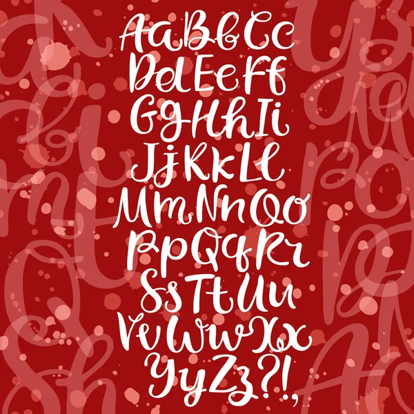 Vektör yazı tipi fırça el çekilmiş