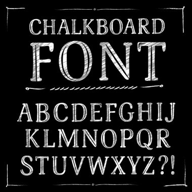 Klasik el yazılı vektör yazı tipi