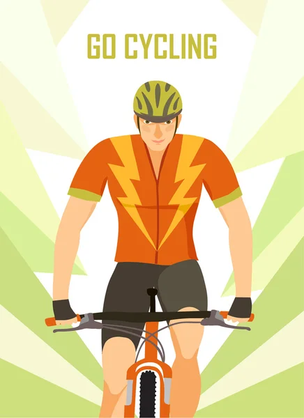 Sieger Rennrad-Poster — Stockvektor