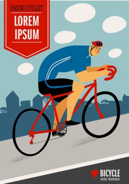 Yarış bisikletçi vitage poster