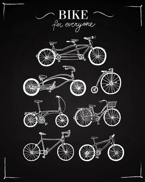 Types de vélos ensemble — Image vectorielle