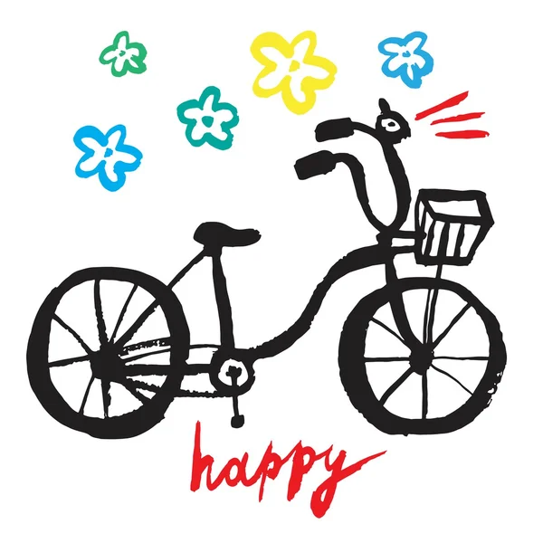 Happy cycle — Stock Vector