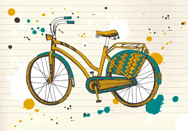 Färgglada city cykel — Stock vektor