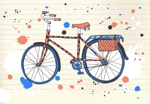 Vélo de ville coloré — Image vectorielle